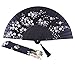 Produktbild amajiji Charming Elegante Moderne Frau handgemachte Bambus Seide 21 cm (21 cm) zusammenklappbar Tasche Geldbörse Hand Fan
