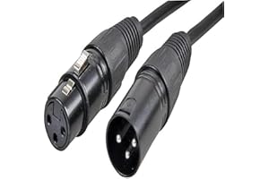 PROSIGNAL Pro Signal SIGNAL PSG3346-XLR-50M 3 Pin XLR Male to Female Microphone Lead, 50m Black