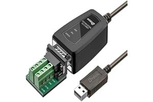 DTECH Adattatore seriale da USB a RS485 RS422 R232 con breakout board luci a LED, supporta DC5V per diversi dispositivi di controllo Windows 10 8 7 XP Mac (interfaccia 3 in 1)