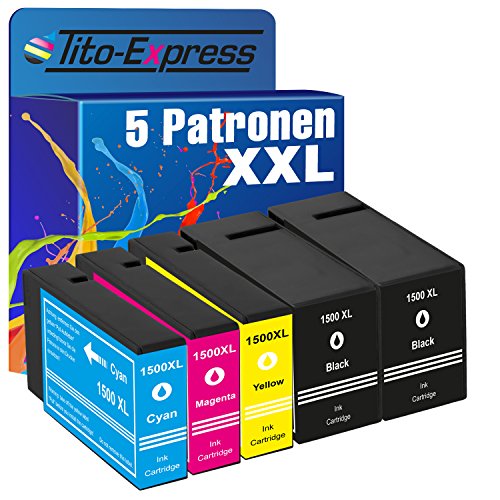 PlatinumSerie® 5 Tinten-Patronen XXL kompatibel zu Canon PGI-1500 XL Maxify MB 2000 Series MB 2050 MB 2350