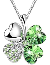 FANSING Joyería Regalo de Navidad Original Mujers Cristal Buena Suerte Collares Colgante Cadena Joven Niña