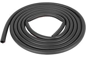 X AUTOHAUX 2 Pcs 4m 15x15mm Car D Shape Rubber Weather Waterproof Strip Seal