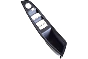CMQA Griffverkleidung Für BMW 5er Verbesserte Linke Fahrerseite Innere Türgriffverkleidung Beige Schwarz F10 F11 F18 520i 523i 525i 528i 535i Auto Innengriff (Color : Black-Panel)