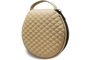 Uposao Tragbarer CD Player Tasche, Großer Kapazität Auto CD Aufbewahrungstasche PU-Leder CD/DVD Case Hülle Etui Geldbörse CD Organizer Schutztasche für Reisen zu Hause Auto,Beige