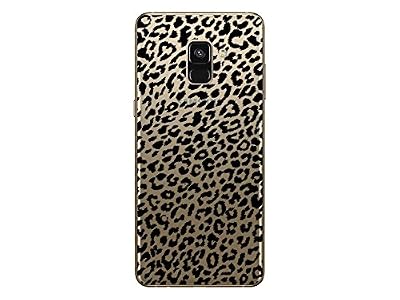 Novago Compatible avec Samsung Galaxy A8 2018 (5.6 Pouces) Coque Souple Transparente et Résistante Anti Choc avec Impression de qualité (Leopard Transparent)