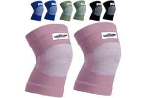 BARACUS Rodilleras Menisco y Ligamento - Rodillera Textil Doble Capa Ideal para Deportes y Trabajo - Rodilleras Voleibol, Crossfit, Balonmano y Gym, Recuperación Lesión (Pink, Small)
