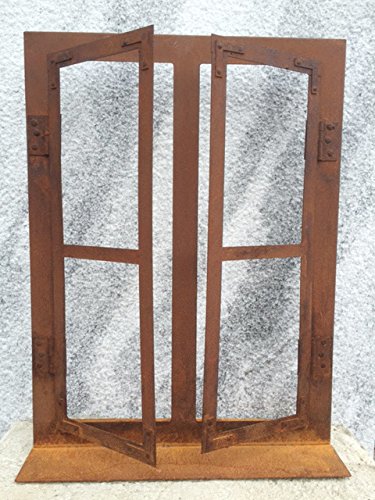 Deko-Fenster 45 x 33 cm zum Öffnen Rost Edelrost Metall + Original Pflegeanleitung von Steinfigurenwelt - 5