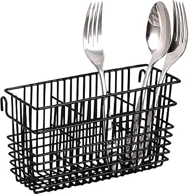 NEATO Sturdy Utensil Drying Rack Basket Holder (Black) by Neat-O