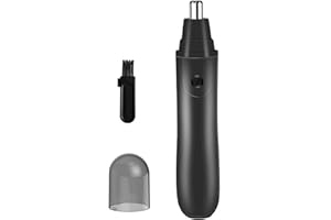 iJiZuo Taglia Peli Naso, Taglia Peli Naso e Orecchie, Professionale, con Lame Rotanti, per Uomini e Donne, Taglio e Rasoio Peli Naso Resistente All'acqua Barba per Uomo(Nero)