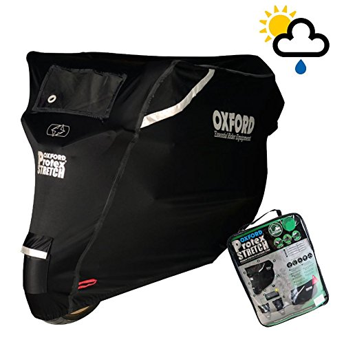 Wing Mirrors World Triumph Thruxton 1200 R Oxford Protex Stretch para Moto Impermeable, Negro