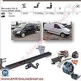 Anhängelast: 2500 kg AHK Anhängerkupplung mit Elektrosatz 7 polig für MB Vito II / Viano (W639, V639) 2003- Kasten / Bus Anhängevorrichtung Hängevorrichtung - starr, mit angeschraubtem Kugelkopf