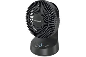 Honeywell Air Purifiers and Fans QuietSet Ventilateur sur pied oscillant, noir – Ventilateur individuel ou pour petite pièce, équipé d'une fonction silencieuse et de 5 niveaux de puissance – HTF337BE