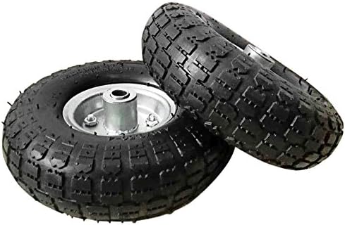 Cherryou 2 x 10" Black Sack Truck Hand Trolley Cart Wheelbarrow Solid Rubber Wheel Tyre Tires