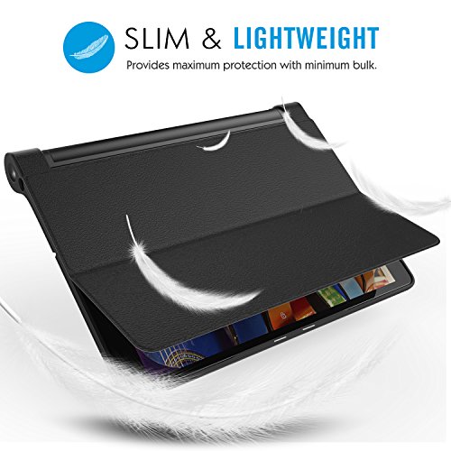 MoKo Lenovo YOGA Tab3 Plus 10.1 Hülle – Ultra Leightweight Slim Schutzhülle Smart Cover für Lenovo YOGA Tab 3 Plus (YT-X703F) 10.1 Zoll 2016, Schwarz (nicht für Yoga Tab 3 10.1) - 7