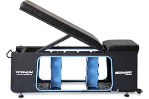 BEHUMAX Banco de pesas Titanium Bench, banco de musculación en casa con respaldo regulable, ruedas para transportar, gym, fitness, entrenamiento