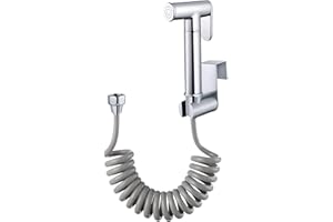 DQZSY Hand Held Bidet Sprayer - Stainless Steel Sprayer Shattaf Toilet Bidet Shower Head with 59 inches ABS Flexible Telescopic Shower Hose and Holder,Floor Cleaning Cloth Diaper for Bathroom Hygiene