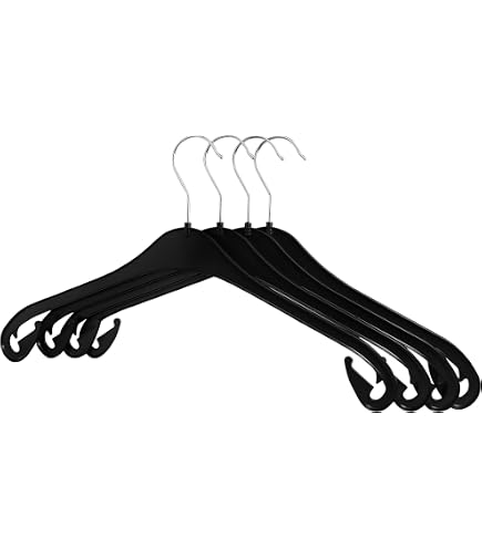 Lot De 20 Cintres à Pinces RSR PUC - Plastique Recyclé, Crochet Rotatif 360°, Pinces Antidérapantes - 42 Cm