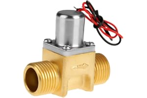 Taidda Bistable Copper Pulse Solenoid Valve, DC 4.5V 1/2" N/C Brass Water Flow Pulse Pressure Regulating Valve Normally Closed Electric Guide Electromagnetic Valve Brass Solenoid Valve