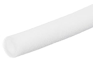 PATIKIL Pipe Insulation Foam Tube, Pool Noodles Foam Tubing Outdoor Wrap Pipe Covers 3/8" (10mm) ID x 3/4" (20mm) OD x 6.6 ft for Handle Grip HVAC Units, White