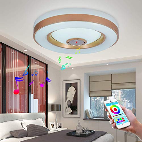 Preisvergleich Produktbild FDA3H 26W LED Deckenleuchte Integrierter Bluetooth-Musiklautsprecher und RGB-Farbwechsel-Deckenleuchte Moderne Runde Acryl-Deckenbeleuchtung für Schlafzimmer Restaurant Wohnzimmer Esszimmer Kindergart