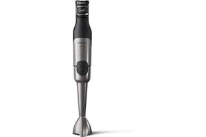 Philips Mixeur Plongeant Series 5000 - Verre doseur, Puissance 1200W, Technologie ProMix, Indicateur de vitesse à LED, Contrôle sans effort, Conception compacte, Nettoyage facile, Noir (HR2681/00)