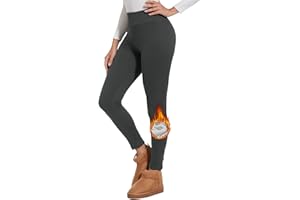 Fourindo Legging Polaire Femme Hiver 420g Taille Haute Chaud Thermique Doublé Molletonné Pantalon de Sport Yoga Slim Élastique