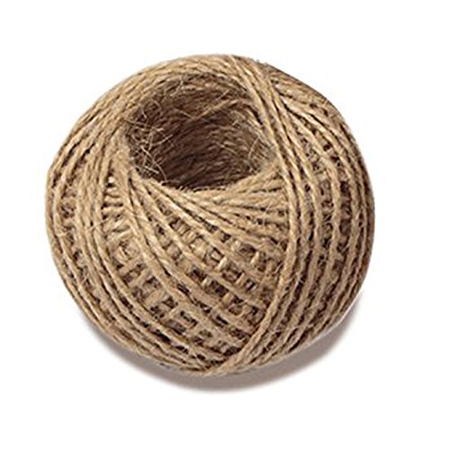 Kraftpapier Geschenkanhänger braun Rechteck Craft Hängeetiketten Free 100 Feet Natural Jute Bindfäden für das Handwerk und Preis Tags Etiketten 100 PCS - 2