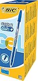 BIC Cristal Gel - Bolígrafo de tinta gel, trazo de 0,7 mm, color azul (20...