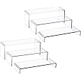 HIIMIEI Acrylic Display Risers, 2 Sets 6 Pcs 9" Large Risers, Clear Stand for Cupcake Dessert, Acrylic Showcase Shelf