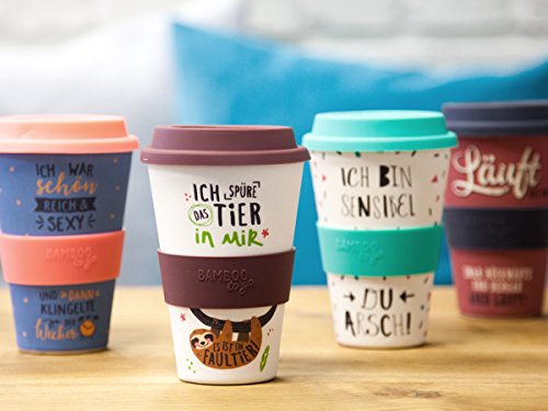 Grafik Werkstatt 60661 Bamboo-to-tg-Becher, spühlmaschinengeeignet, unweltfreundlich, Kaffeebecher, Bambus, beige, 9 x 9.5 x 14 cm - 3