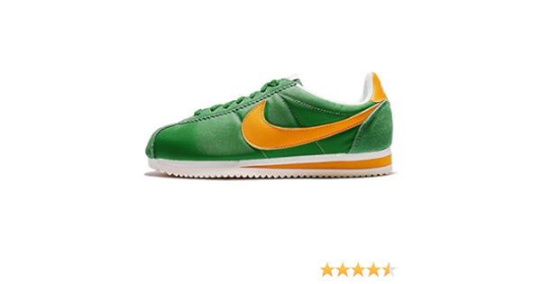 nike cortez green and yellow