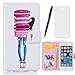 Price comparison product image Huawei P8 Lite Case, Lotuslnn girl with hamburger Huawei P8 Lite Leather Filp Wallet Case Cover for Huawei P8 Lite Cover (Phone Case+ Stylus Stift+Screen Protector)