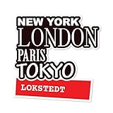 Digitaldruck JOllify Aufkleber - LOKSTEDT - Farbe: Design: New York, London, Paris, Tokyo