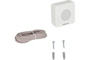 Hörmann 4511646 IT1b-1 ~ przycisk przyciskowy/wewnętrzny przycisk, duży podświetlany przycisk, wygodne otwieranie bramki, szary, 8 x 8 x 4,5 cm