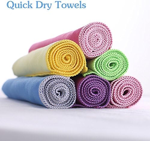 Xuanle Microfibre Travel &amp; Sports Gym Towel Super Absorbent Quick Dry Towels Perfect for Gym, Yoga, Golf, Sports, Pilates, Camping, Swimming(40cm x 40cm)
