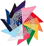REDSTAR 12 Mix Colour Bandana's Multifunctional Headwear Neckwear Neckerchief Cycling Cowboy