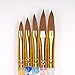 5 Pcs Round Sable Acrylic Nail Art UV Gel Brush Size 4 6 8 10 12 Set VOSO