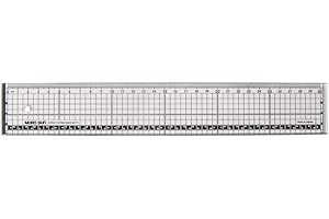 Rayher Règle de coupe graduée, transparent, 1 pce., 30X5cm, protection métallique, graduations noires, arts créatifs, scrapbooking, bricolage, couture-7821300