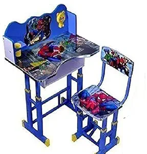 DDP Baby Desk Kids Study Table Chair Set with Multi Plug Extension Board