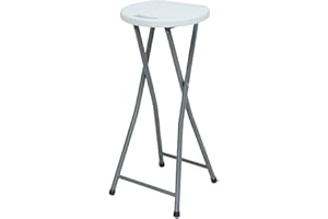 7H SEVEN HOUSE Sgabello pieghevole alto bianco 30 x 76 cm 7house