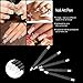 Anself 5Pcs Nail Art Brushes Silicone Head Carving Painting Manicure Tool Set Kit