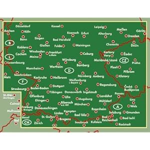 Deutschland Süd, Autokarte 1:500.000, freytag & berndt Auto + Freizeitkarten