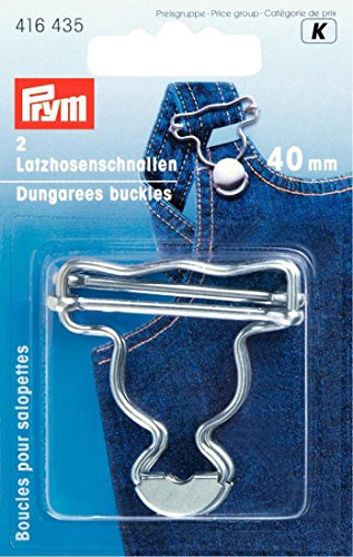 Latzhosenschnalle MS 40 mm silber