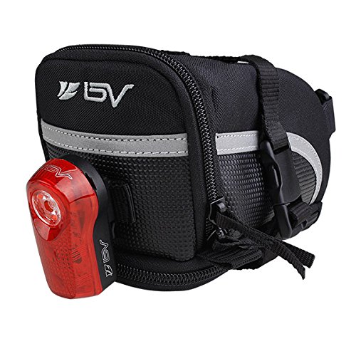 BV LED Sicherheitslicht Set, Sport Beleuchtung, LED Frontlicht und Rücklicht Set, Super Bright 1-watt Headlight and 1/2-watt Taillight Safety Light Set - 7