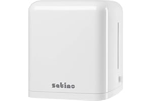 ‎SATINO Satino by WEPA Centerfeed Handtuchrollen Spender Plus - 331000 - CF1 kompatibel - weiß - Innenrollenabwicklung - variabel Einstellbarer Papierauslass (Mehrblatt- oder Einzelblatt-Entnahme)