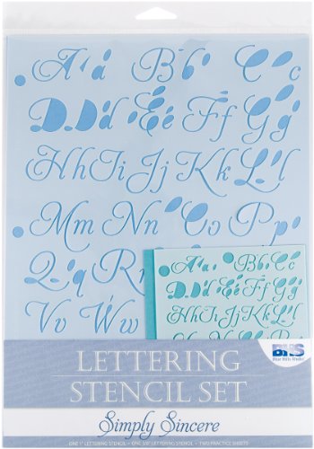 Blue Hills Studio 4 Einfach Herzliche Schriftschablone Sets