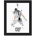 TenorArts Cristiano Ronaldo Poster Manchester United Laminated Poster Framed Painting with Matt Finish Black Frame (12 inches x 9inches) (Cristiano Ronaldo) (Cristiano Ronaldo)