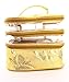 LadyBugBag 3 Layered High Quality Multipurpose Cosmetic Utility Bag (Golden, LBB10067) RS.399.00