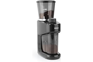 BEEM Grind Intense Electric Coffee Grinder - 160 g Stainless Steel Conical Grinder 15 Stage Grinding Setting Removable Bean Container 150 Watt