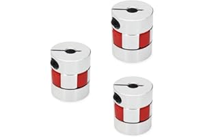 CNCTOPBAOS 3Pcs Aluminum Flexible Spider Coupling, 8-10mm ID, for Servo Motors, 3D Printer, CNC Machine